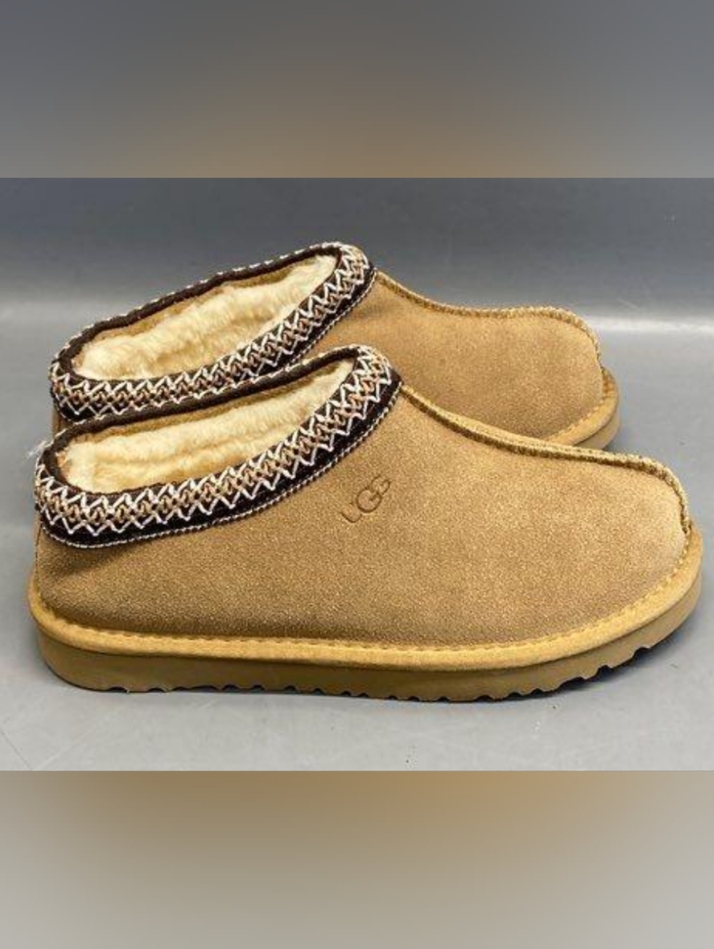 UGG™ Tasman Chestnut Slip-On Shearling Lined Slippers Size 8 New - Picture 6 of 11